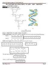 Chuyên đề Sinh học phân tử - Ôn thi THPT Quốc gia - Ôn tập một số công thức về ADN  ARN  Prôtêin